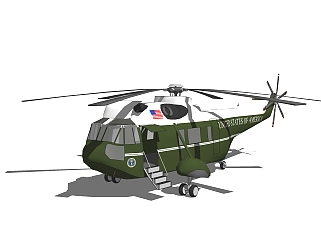 直升机skp<em>模型</em>，直升机<em>su素材</em>下载