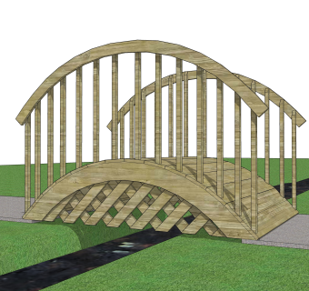 拱桥草图大师模型下载，sketchup拱桥模型分享