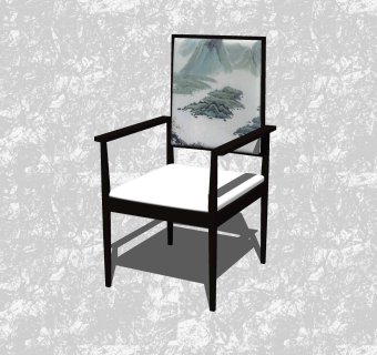 现代休闲椅su模型，椅子草图大师模型下载