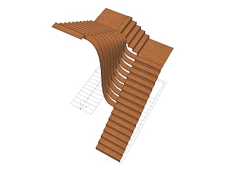 现代家居<em>楼梯</em>sketchup模型下载