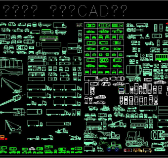 交通工具大合集CAD图库，交通工具CAD施工图纸下载