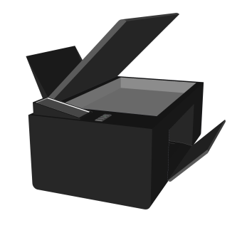 现代黑色打印机草图大师模型，打印机skb文件下载