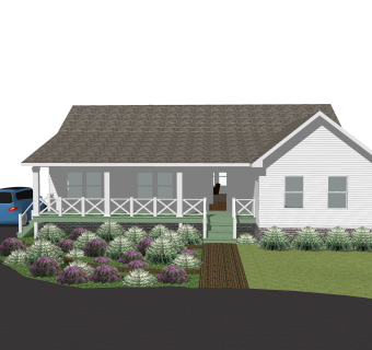 美式别墅草图大师模型，别墅SKB文件下载