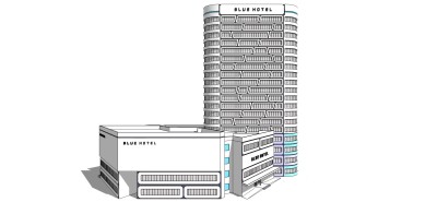 高层酒店草图大师模型下载、高层酒店su模型下载