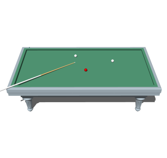 现代台球桌草图大师模型，台球桌SKB文件下载