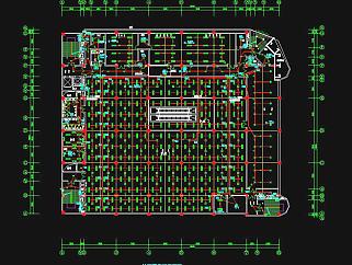 一栋14层的商场电气设计CAD施工图，商场强电设计CAD图纸下载