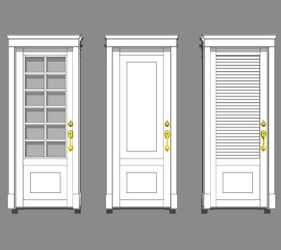 欧式门草图大师模型，欧式门SU模型下载