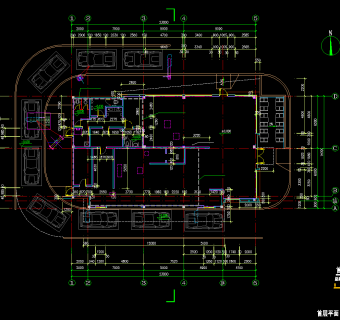 麦当劳装修CAD图纸，麦当劳CAD平面布置图