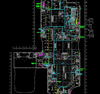 商业楼电气施工图弱电系统CAD图纸