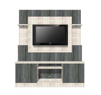 现代简约电视柜草图大师模型，电视柜SKP模型下载