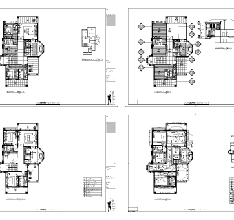 中山凯茵新城House C、D别墅户型图CAD施工图套图，别墅CAD建筑图纸下载