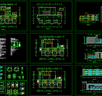 幼儿园建筑装修CAD设计图，幼儿园CAD建筑图纸下载