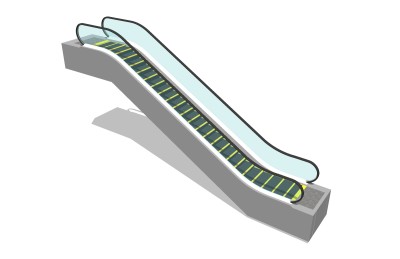 现代手扶电梯草图大师模型，手扶电梯sketchup模型免费下载