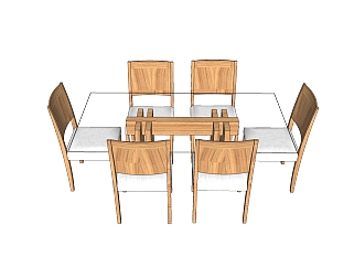<em>北欧</em>餐桌<em>椅</em>草图大师模型，餐桌<em>椅</em>sketchup模型下载