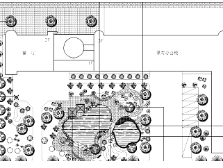 办公庭院景观设计CAD平面图
