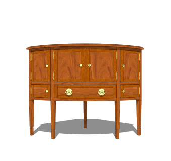 中式边柜草图大师模型，边柜SKP模型