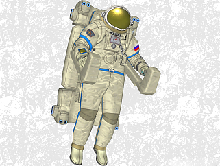 现代航天员sketchup模型，人物草图大师模型下载