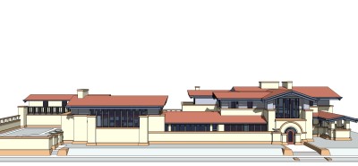 弗兰克·劳埃德·赖特达纳托马斯大厦草图大师模型下载