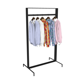 现代衣服草图大师模型，衣服SU模型下载