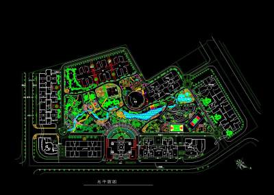 居住小区的种植绿化规划图施工图CAD图纸