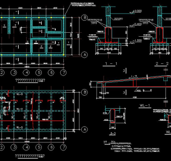 独立别墅户型建筑施工图，别墅CAD建筑图纸下载