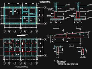 独立别墅户型建筑施工图，别墅CAD建筑图纸下载