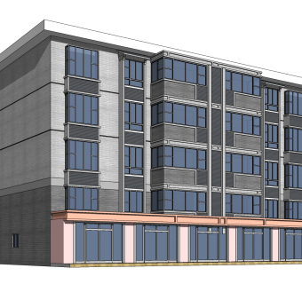 现代办公楼草图大师模型，办公楼sketchup模型免费下载