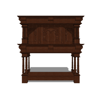 欧式储物柜草图大师模型，储物柜SKP模型下载