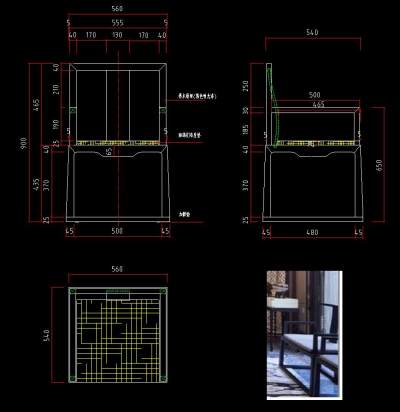 新中式家具椅子图库施工图CAD图纸