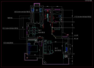 中式家居装修图，CAD建筑图纸免费下载