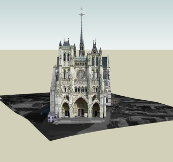 欧式教堂草图大师模型，欧式教堂sketchup模型