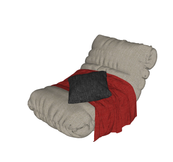 现代懒人沙发SU模型，懒人沙发skb文件下载