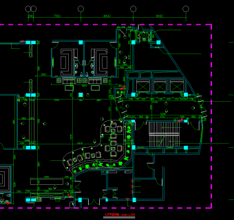 KTV大厅平立面CAD详图。KTV大厅cad图纸下载