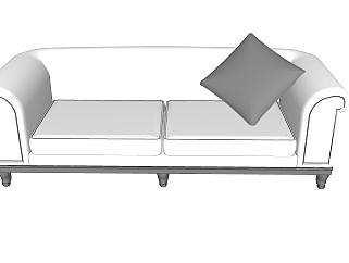 新中式多人沙发，SU模型免费下载