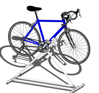 现代公路赛自行车SU模型下载，自行车sketchup模型下载