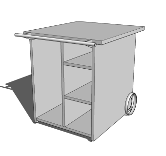    现代简约储物柜草图大师，储物柜模型sketchup下载