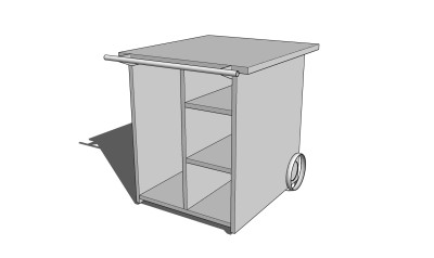    现代简约储物柜草图大师，储物柜模型sketchup下载