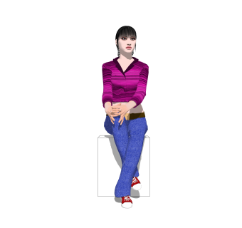 3D真人草图大师模型，人物su模型下载