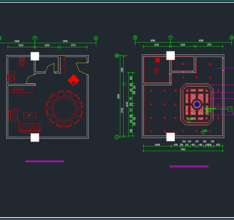 中餐厅施工图，餐饮CAD施工图纸下载