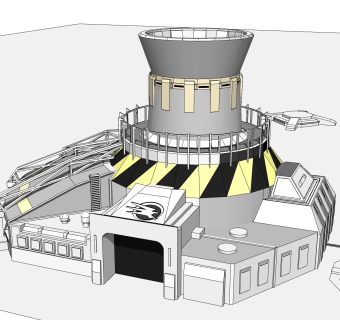 现代办公楼草图大师模型，办公楼sketchup模型免费下载