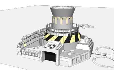 现代办公楼草图大师模型，办公楼sketchup模型免费下载