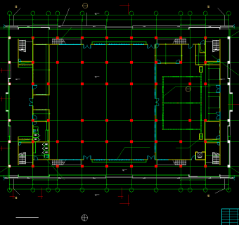 工厂餐厅及宿舍楼施工图全套，餐厅CAD平立面图下载