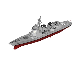 现代<em>日本</em>DDG-177爱宕号驱逐舰su模型下载，驱逐舰草图...