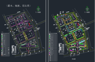 各式园林道路绿化景观CAD施工图纸，景观园林CAD建筑图纸下载