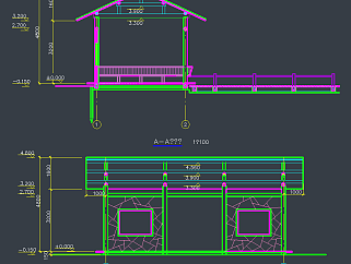 水谢建筑结构电施完整CAD施工图纸，水榭建筑dwg文件下载