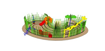 现代游乐设施草图大师模型，游乐设施sketchup模型下载