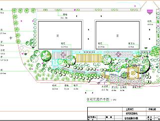 私家花园景观设计施工图,cad建筑图纸免费下载