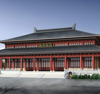 浮图古寺CAD施工图，寺庙CAD建筑图纸下载