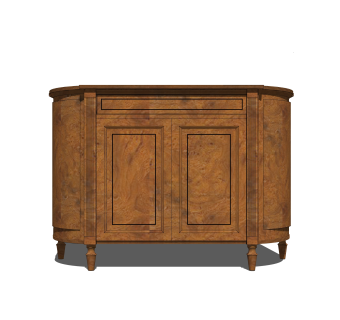 欧式边柜草图大师模型，边柜SKP模型