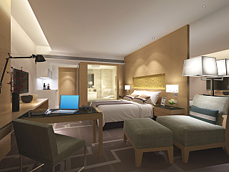 酒店客房CAD平面图，客房CAD建筑图纸下载
